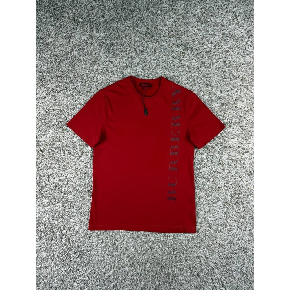 Burberry Sport Print Logo Red T-Shirt Men's Medium
